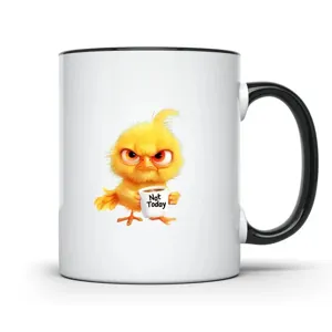Wiederverwendbare Keramiktasse mit niedlichem Huhn-Aufdruck, perfektes Geschenk für Kaffeeliebhaber.