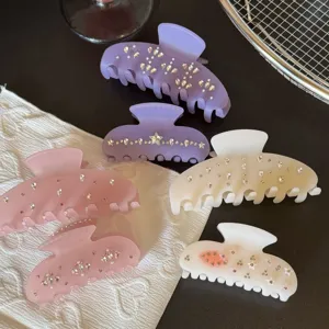 Elegante set di pinze per capelli in acetato con strass brillanti, accessori moda.