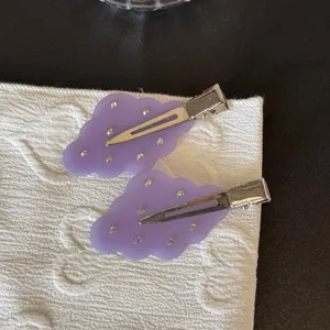 Mollette per capelli a nuvola viola con strass brillanti, accessori carini per donne.