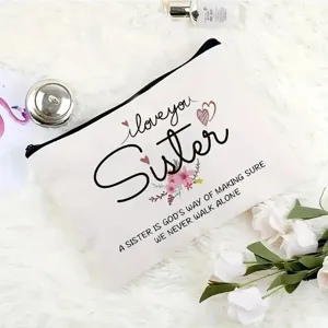 Damen Tragbare Bedruckt Kosmetiktasche Polyester Reisen Make-up Tasche Reißverschluss Kulturbeutel Einfache Quadratische Clutch
