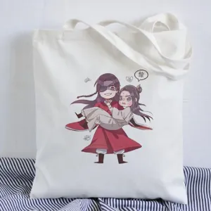 Tian Guan Ci Fu Anime Canvas Tragetasche, lässige Schulter Einkaufstasche für den Alltag.