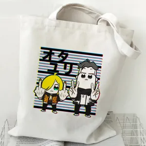 Harajuku Stil Anime Cartoon Gedruckt Segeltuch Einkaufstasche Umweltfreundliche Große Kapazität Schulter Handtasche Für Studenten Lässige Schule Einkaufstasche
