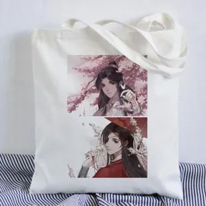 Tian Guan Ci Fu Leinwand Tragetasche mit Anime Druck, Freizeittasche Schultertasche Detailansicht.
