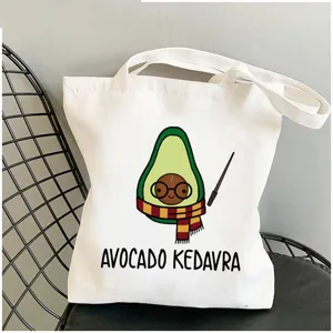 Niedliche Avocado Grafik Druck Leinwand Tragetasche lässige Schulter Einkauftasche für Alltag