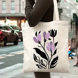 Casual Printed Canvas Tote Bag Minimalist Large Shoulder Bag With Double Straps Soft Everyday Top Handle Bag For Commuting Work School Students Universal Handbag
