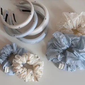 Korean Style Daisy Print Fabric Scrunchie Sweet Ruched Hair Ties Floral Headband Cute Daily Hair Accessories For Women Girls
