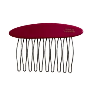 Korean oval acetate insert comb hair clip, elegant and versatile side comb for bangs and styling.