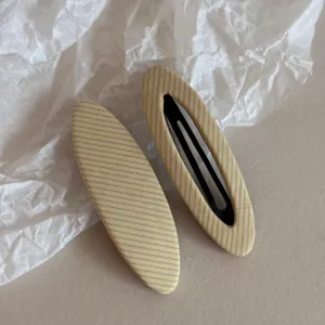 Fermaglio per capelli in tessuto a righe stile coreano forcina elegante accessori minimal