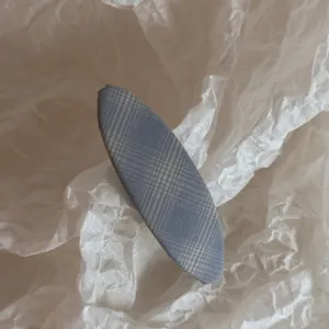 Korean plaid fabric hair clip cute side hair pin elegant oval bb clip hair accessory