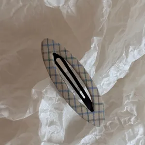 Chic plaid hair clip for daily styling, cute fabric snap hairpin for fringe and side hair.