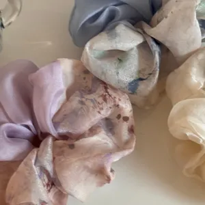 Set de coletero de seda al agua, accesorios para el cabello elegantes y de alta elasticidad.