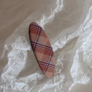 Exquisita pinza de pelo de cuadros estilo coreano tela retro BB clip accesorio de moda