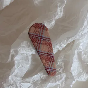 Pinza de pelo de tela a cuadros retro pasador geométrico elegante accesorio de cabello