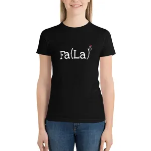 Camiseta mujer negra de manga corta con estampado gráfico navidad matemáticas