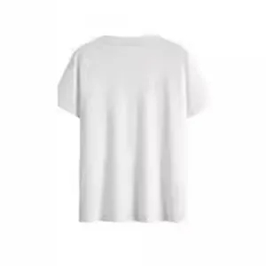 Women white short sleeve t-shirt casual basic solid color top summer daily wear lightweight