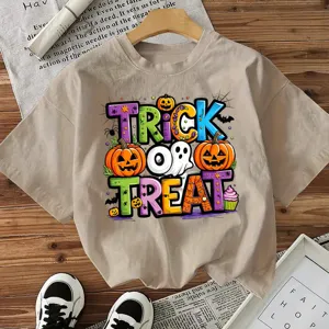 Casual short sleeve t shirt with cute Halloween graphic print for women holiday party top.