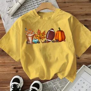 Damen Herbst Halloween Kurzarm T-Shirt Freizeit Rundhals bequemes festliches Damen Top