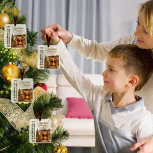 Decorazione natalizia in acrilico portabanconote trasparente per appendere all'albero