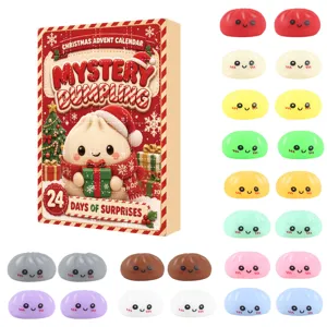 Christmas 24 Days Advent Calendar Mystery Dumpling Squishy Slow Rising Toy Gift Set