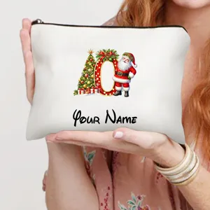 Personalisierte Weihnachtsmann Brief Leinwand Kosmetiktasche für tolle Weihnachtsgeschenke.