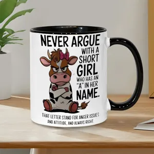 Taza De Café De Cerámica De Porcelana De Hueso De Toro De Dibujos Animados Divertida Lindo Novedad Oficina Menaje De Bebida Taza De Té Regalo De Cumpleaños Para Mujeres