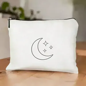 Γυναικείο Fashion Canvas Clutch Bag Απλό Φερμουάρ Makeup Pouch Φορητή Ταξιδιωτική Τσάντα Καλλυντικών Καθημερινή Casual Δώρο