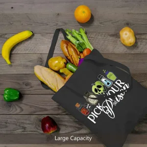 Grande capacità borsa della spesa in tela borsa a tracolla casual con design stampato creativo