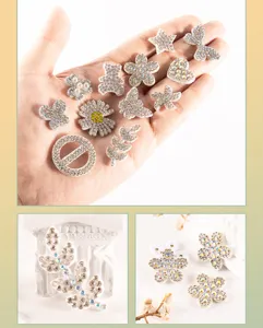 DIY rhinestone patches set with sparkling crystal diamonds in assorted cute shapes for clothes.