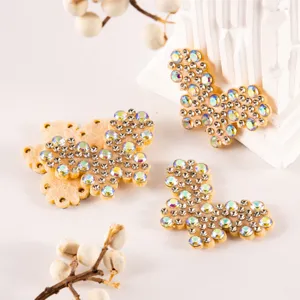 Handgemaakte DIY strass vlinder patches voor haarspelden broches telefoon accessoires