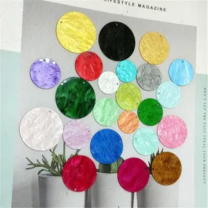 Bunte Acryl Perlmutt runde Scheiben für DIY Windspiele handgemachte Schmuck Accessoires.