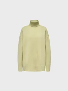 Women casual turtleneck knit sweater solid color long sleeve loose pullover autumn winter