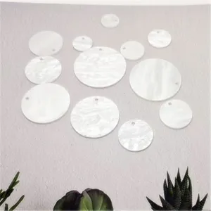 Acryl Muscheloptik runde Scheiben für DIY handgemachte Schmuck und Windspiel Deko Accessoires.
