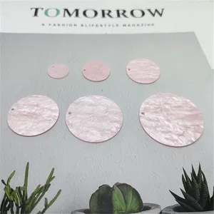Acryl muschel-imitat runde anhänger diy handgemachte accessoires für windspiele und schmuck.