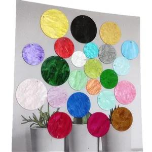 Bunte Acryl-Runde Scheibe Windspiel Anhänger DIY handgemachte Mode Schmuck Zubehör Hauptbild