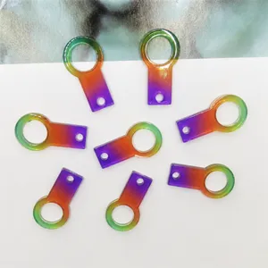 Colorful gradient straw charm and DIY jewelry accessories pendant for cup keychain.