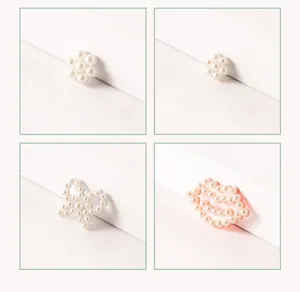 Parel DIY accessoireset, elegante handgemaakte haarspeld hoofddeksel kleding materiaal.