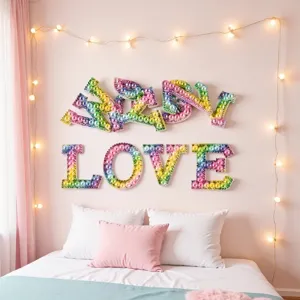 Colorful gradient rhinestone pearl letter patches DIY clothing accessories for custom design.