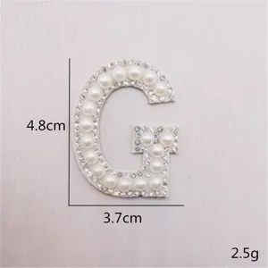 Perle Strass Buchstabe G Aufnäher selbstklebend Kleidung Zubehör Tasche dekorative Abzeichen