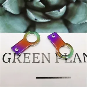 Gradient Acrylic DIY Jewelry Charm Pendant For Stanley Cup Straw Decor Keychain Set