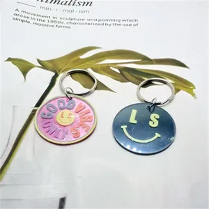 Ciondolo per Zaino in Acrilico a Specchio Creativo Stampato Pellicola Protettiva Biesposta Portachiavi Ciondolo per Borsa