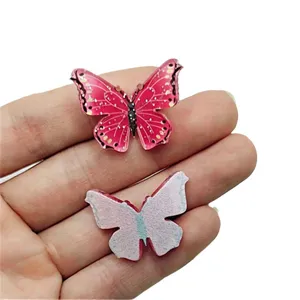 Acrylic butterfly charms for DIY jewelry making, cute hair accessories and necklace pendants.