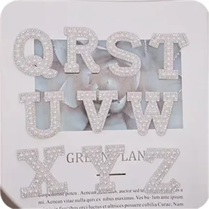 Perle Strass Buchstaben DIY Aufnäher für Kleidung Hüte Taschen Zubehör kaufen
