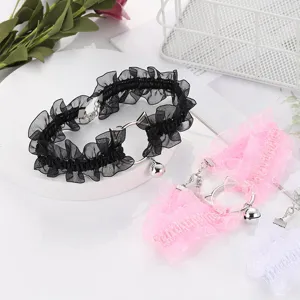 Sexy, rüschenbesetzte Katzen-Glocken-Halskette, süßer Gothic-Lolita-Kragen für Damen.