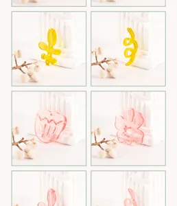 Acrylic cartoon flower leaf shoe charms DIY handmade accessories cute pendant details