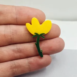 Acrylic tulip flower DIY earring accessory charm craft handmade jewelry making supply component