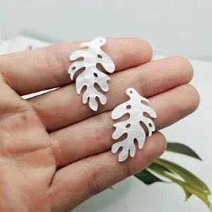 Acrylic imitation shell leaf pendant DIY jewelry accessories for handmade hairpins crafts.