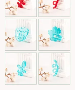 Colorful resin tulip flower leaf clog charms DIY accessories for shoes bracelet decoration