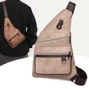 Vintage retro chest bag casual nylon crossbody sling bag for women outdoor sports daily use 1pc