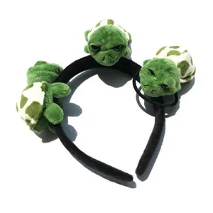 Leuke Pluche Cartoon Schildpad Hoofdband Haarelastiekje Speld Groene Schildpad Haaraccessoires Voor Vrouwen Meisjes Feest Dagelijks