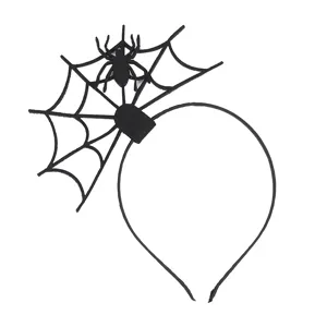 Halloween Spinnenweb Spin Haarband Stof Handgemaakt Vakantie Kostuum Feest Bal Unisex Haaraccessoires Zwart Hoofddeksel Cadeau